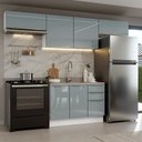 Ver imagem 1 de Armário de Cozinha Completa 280 Cm Branco/cinza Lux Madesa 01
