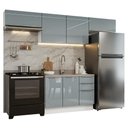 Ver imagem 2 de Armário de Cozinha Completa 280 Cm Branco/cinza Lux Madesa 01