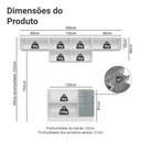 Ver imagem 3 de Armário de Cozinha Completa 280 Cm Branco/cinza Lux Madesa 01