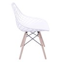 Ver imagem 4 de Cadeira Chely em Polipropileno com Base Madeira:branca