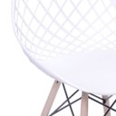 Ver imagem 2 de Cadeira Chely em Polipropileno com Base Madeira:branca