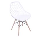Ver imagem 1 de Cadeira Chely em Polipropileno com Base Madeira:branca