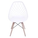 Ver imagem 3 de Cadeira Chely em Polipropileno com Base Madeira:branca