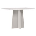Ver imagem 1 de Mesa de Jantar Anitta 120x80 Cm com Vidro Off White – New Ceval