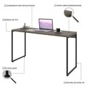 Ver imagem 3 de Mesa de Escritório Escrivaninha 135cm Dynamica Industrial C08 Carvalho Dark - Mpozenato
