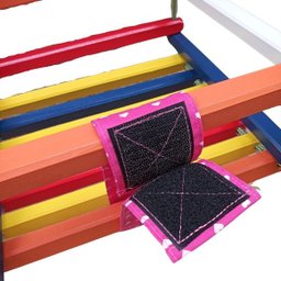 Balanço gangorra infantil madeira 40x35 Colorido até 80kg - 4