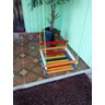 Balanço gangorra infantil madeira 40x35 Colorido até 80kg - 8