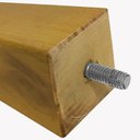 Ver imagem 2 de 1 Pé Chanfrado Castanho 20cm com Rosca Metal para Móveis D10 - D'rossi