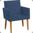 Ver imagem 3 de Kit Namoradeira Decorativa + 2 Poltronas Para Sala Reforçadas + Puff Redondo Suede