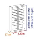 Ver imagem 5 de Sapateira 2 Portas de Correr sem Espelho com Luz Led Diamant