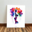 Ver imagem 5 de Kit 3 Quadro Decorativo Academia Mulher Colorido Musculação Moderno 28x20cm