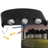 Arandela Luminaria Parede Meia Lua 6w 6 Fachos Led Iluminaçao Casa Garagem Varanda Rua Quintal Segur - 1