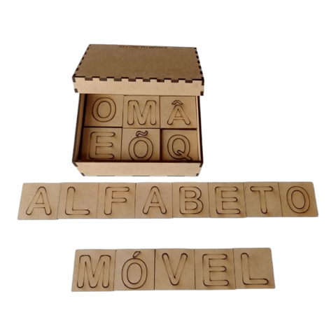 Alfabeto Móvel Educativos Pedagógicos Brinquedos Madeira Alfabetização Divertidos Criativos Educaçã