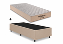 Ver imagem 3 de Cama Box Base Solteiro Bege Colchao Fit D45 Espuma 88x188 - Ortobom