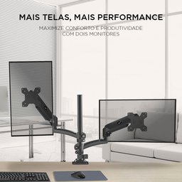 Suporte Ergonômico Tipo Torre Multiarticulado de Mesa, Elg, Fh160l, para 2 Monitores, Pistão a Gás - 5
