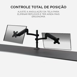 Suporte Ergonômico Tipo Torre Multiarticulado de Mesa, Elg, Fh160l, para 2 Monitores, Pistão a Gás - 3