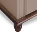 Ver imagem 4 de Mesa de Cabeceira 4 Gavetas Retrô Pés Bola Madeira Florença - Laca Amêndoa/imbuia