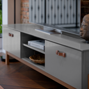 Ver imagem 3 de Rack Bancada Sonetto Retrô Classico P/ Sala de Estar Tv de até 60 Polegadas e Pés em Madeira Maciça