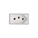 Ver imagem 4 de Kit 5 Tomadas 20a 250v Placa 4x2 Tramontina Liz Branca