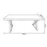 Mesa Industrial para Área Externa Amsterdã com Ferragem Preta 1,20m - 4