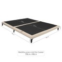 Ver imagem 4 de Cama Japonesa Queen Size Veneza 165cm Base Box Orgânica Bouclê Estofada Pés de Ferro:Bouclê Bege