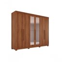 Ver imagem 1 de Guarda-roupa Casal 6 Portas 6 Gavetas com Espelho Órion Premium Salleto Cinamomo