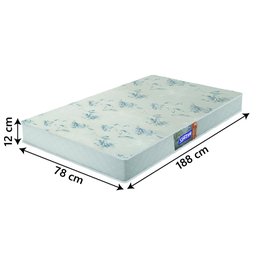 Cama Box Solteiro Colchão de Espuma D20 Supreme Branco 78x188x50cm Gazin - 3 Cama Box Solteiro Colchão de Espuma D20 Supreme Branco 78x188x50cm Gazin - 3