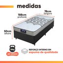 Ver imagem 3 de Cama Box Solteiro Colchão de Espuma D20 Supreme Branco 78x188x50cm Gazin