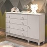 Cômoda Com Fraldário Taís Branco Brilho - 1