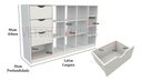 Ver imagem 1 de Balcão Atendimento Armário Colmeia Horizontal M6 100% Mdf VETORIAL MÓVEIS Branco