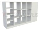 Ver imagem 4 de Balcão Atendimento Armário Colmeia Horizontal M6 100% Mdf VETORIAL MÓVEIS Branco