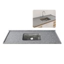 Ver imagem 1 de Pia de Cozinha Granito 200cm Cuba Inox Acabamento Duplo:Granito