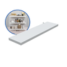 1 Prateleira Branca 40X10 Com Suporte Flutuante Mdf  Organizadora Decoração Cozinha Quarto Banheiro - 2
