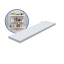 Ver imagem 2 de 1 Prateleira Branca 40X10 Com Suporte Flutuante Mdf Organizadora Decoração Cozinha Quarto Banheiro