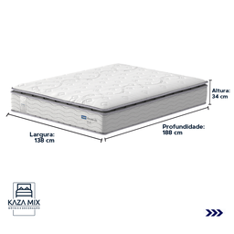 Colchão Casal Amsterdã Probel Molas Ensacadas e Pillow Top - 4