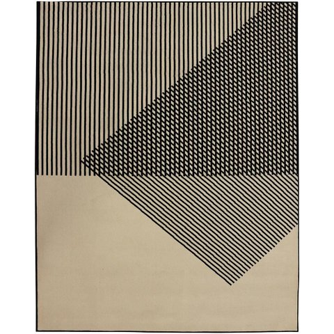 Tapete Lyre Paralelos Black 100x150cm Tapetes São Carlos