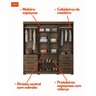 Guarda-Roupa Casal com Espelhos 4 Portas 6 Gavetas Estrela  - 10
