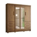 Ver imagem 2 de Guarda-Roupa Casal com Espelhos 4 Portas 6 Gavetas Estrela