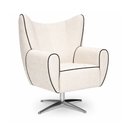 Ver imagem 1 de Poltrona Giratória Vetra Bouclé Off White - Sallar Home