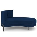Ver imagem 6 de Sofá Chaise Longue Sala de Estar Living Lucca Direito D02 Veludo Azul Marinho C-304 - Lyam Decor