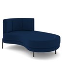 Ver imagem 1 de Sofá Chaise Longue Sala de Estar Living Lucca Direito D02 Veludo Azul Marinho C-304 - Lyam Decor