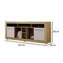 Ver imagem 3 de Rack com Painel para Tv ate 50" Off white/Cinamomo Firenze Valde Moveis
