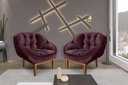 Ver imagem 1 de Kit 2 Poltronas Decorativa Marcela Veludo Vinho
