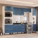 Ver imagem 1 de Armário de Cozinha Modulada 5 Peças 310cm sem Tampo 250080 Amara Politorno