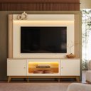 Ver imagem 1 de Estante Home Maceió Areia/Oasis para TV até 75” - Mobler