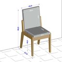 Ver imagem 3 de Conjunto de 4 Cadeiras Sinfonia com Estofado em Linho Naturale/creme