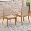 Ver imagem 2 de Conjunto de 4 Cadeiras Sinfonia com Estofado em Linho Naturale/creme