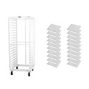 Ver imagem 1 de Kit Estante Aberta Imeca com 20 Assadeiras 58x70cm Vazia Desmontável Pintura Epóxi