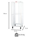 Ver imagem 4 de Kit Estante Aberta Imeca com 20 Assadeiras 58x70cm Vazia Desmontável Pintura Epóxi