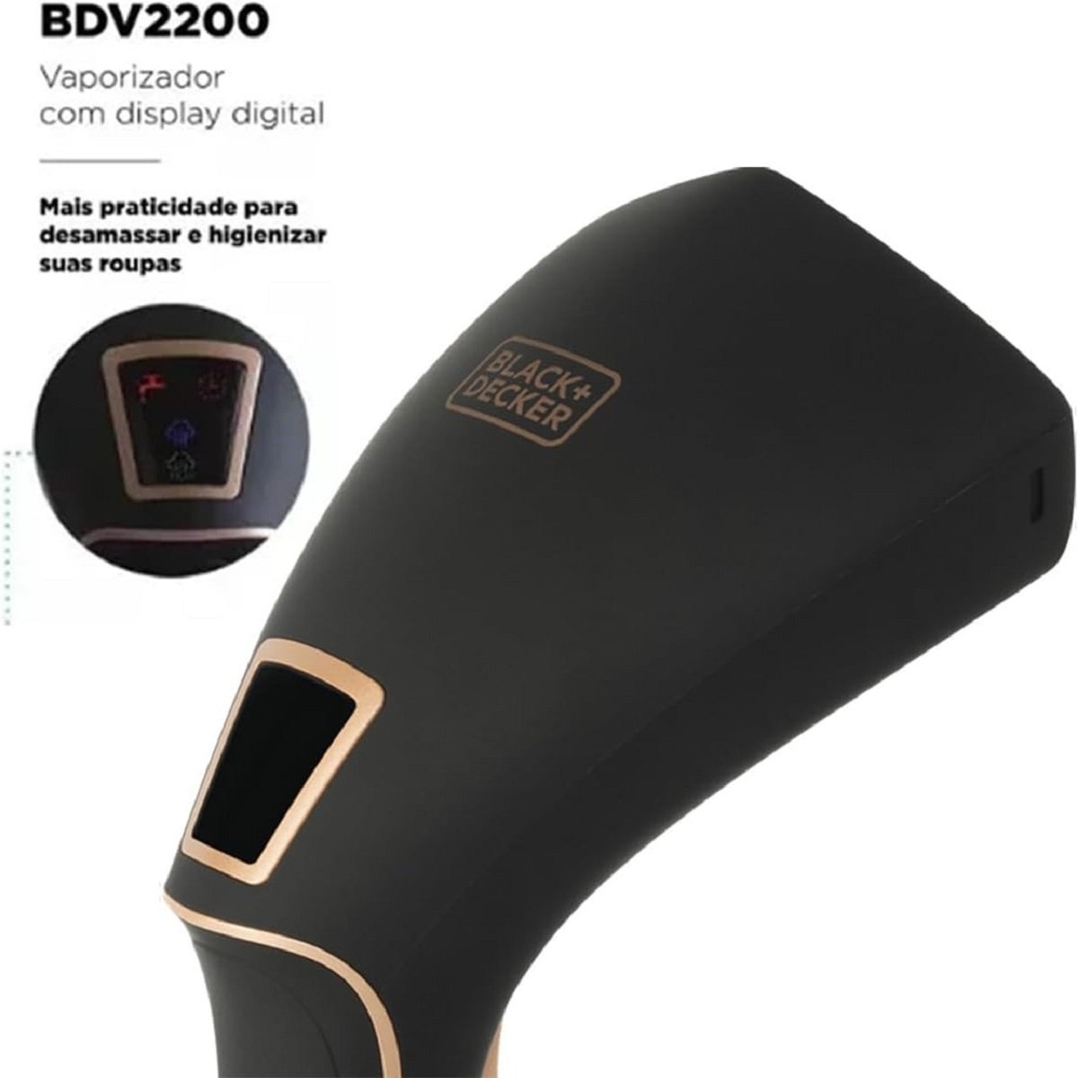 Vaporizador Portátil com Display Digital Preto 220v 1500w - 4